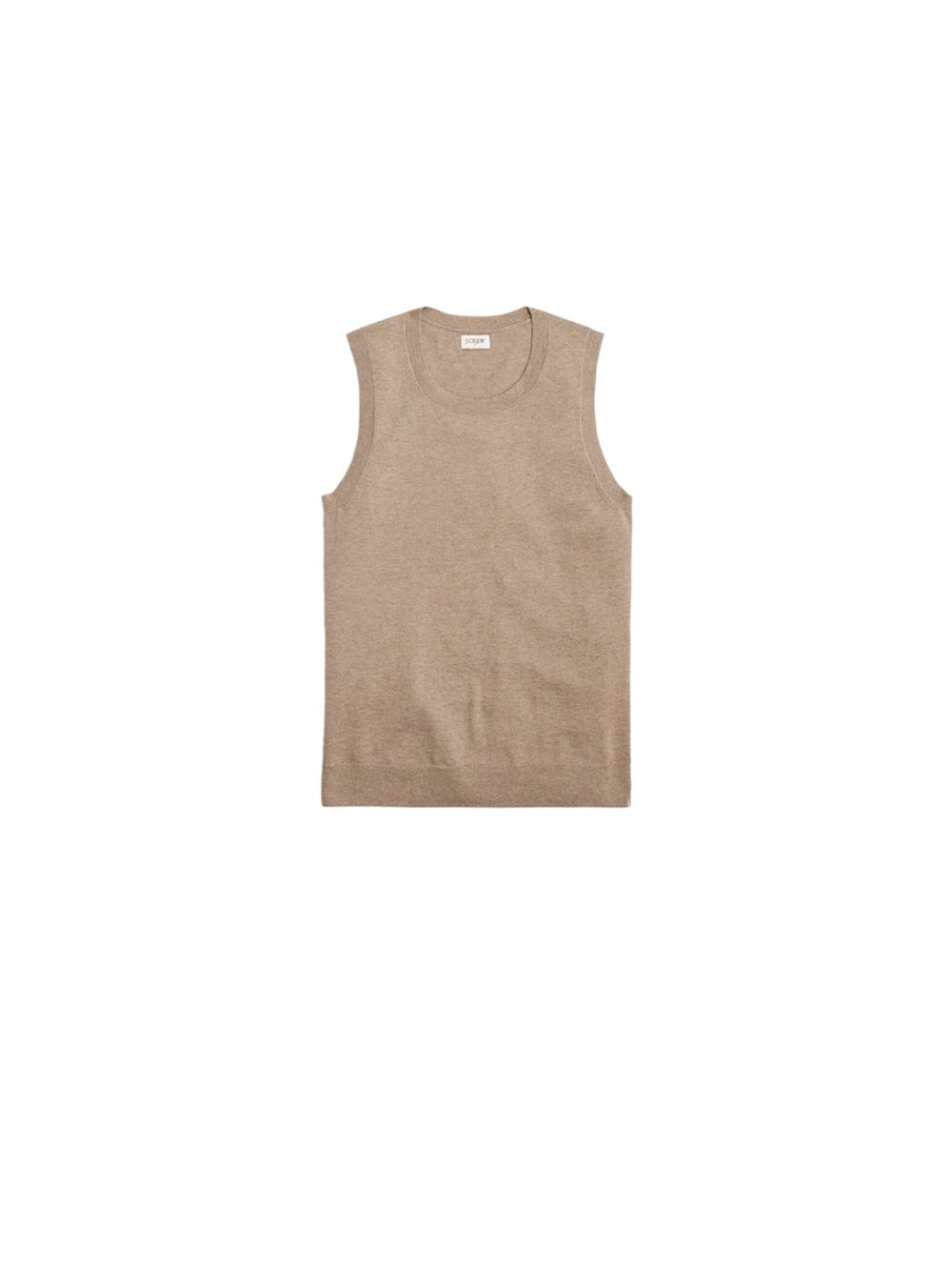 J Crew Beige 100% Cotton Knit Sleeveless Sweater Vest (tag says XXS, but fits M)